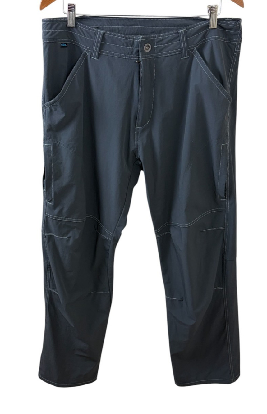 KUHL Charcoal Gray Technical Nylon Hiking Outdoor Pants Size 36 X 32
